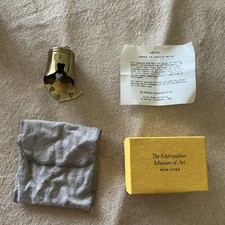 Vintage Metropolitan Museum of Art Japanese Wind Bell Brass 1970s w/ Box Card picture