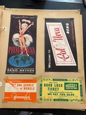 Vintage 1960s Reno Nevada Casino Ephemera Primadonna Cal Neva Nugget Horseshoe picture