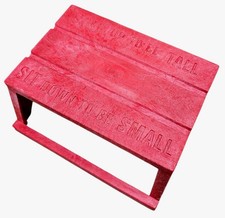 VTG STEP STOOL EMPIRE TOY Step Up To BE Tall-Sit Down To Be Small 1970s Red HTF picture
