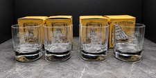 Vintage Cutty Sark Scotch Whisky Collector Glasses Set of 4 with Boxes  picture