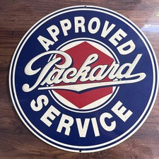 Packard Approved Service Aluminum Metal Sign / Remake and in Good condition picture