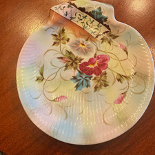 Antique Nippon Shell Dish, Burley  Tyrell Chicago, Hand Painted Morning Glory picture