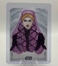 2026 Topps Chrome Star Wars Sketch Art Card Padme Amidala Artist Jenny Kim picture