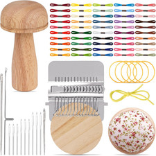 Mini Darning Mushroom for Socks, Sock Darning Kit Knit Patch Patchmaker 14 picture