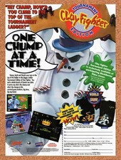 1994 ClayFighter Tournament Edition Blockbuster Sweepstakes Original Ad v1 picture