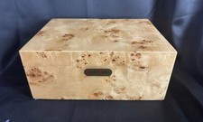 Vintage Cuervo Y Sobrinos Burl Wood Jewelry Box Tabaco Cigar Box Collectible Lig picture