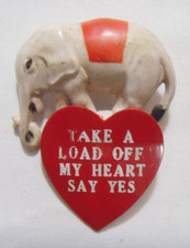 1950s vintage Love proposal say yes heart brooch pin collector jewelry 52541 picture