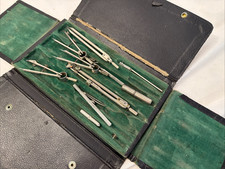 Old Vtg F-175 Mechanical Drafting Instrument Set W/Case Complete Made In France picture