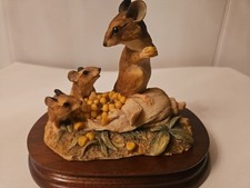 Schmid Border Fine Arts  Mice On Sweet Corn With Stand New Retired Rare picture