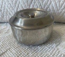 Vintage MCM Medical Stainless Steel Double Wall  Jar Bowl & Lid Japan 18-8 & 8-8 picture