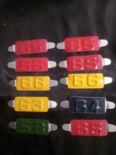 10 Vintage Maine License Plate Metal Tabs picture