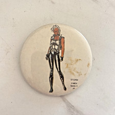 Heroes & Villians Marvel Buttons Badge Pin Vintage 1986 Storm X-Men Series A picture