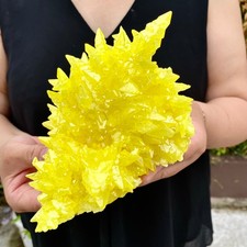 1.6LB Rare Natural yellow sulfur crystal quartz crystal mineral specimen picture