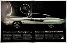 1972 Pontiac Luxury LeMans Vintage Car Magazine Ad Original GM Ephemera picture