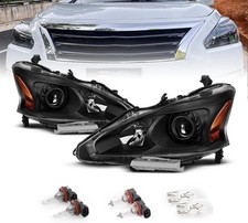for 2013-2015 Altima 4Dr Sedan Projector Black Replacement Headlight Assembly Pa picture