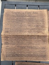 Bill of Rights, 1789, Unknown copy, Pre Owned. 5 sheets picture