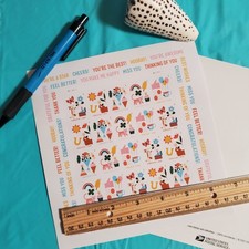 USPS Stamps Sheet Of 20 First Class Letter Thinking of you. picture