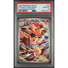 2025 POKEMON DRI EN-DESTINED RIVALS #190 ETHAN'S TYPHLOSION ILLUSTRATION RARE picture