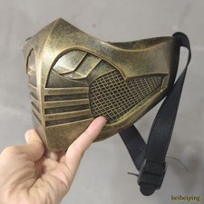 Mortal Kombat Hanzo Hasashi FRP Mask Cosplay Game Prop Scorpion Half Face Mask picture