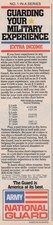 1984 Vintage Print Ad Army National Guard Military Experience Extra Income Pay picture