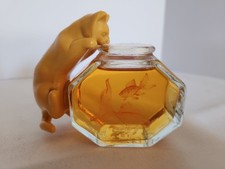 Avon VTG Perfume Bottle Curious Kitty Fishbowl Collectible Adorable Cat Lover picture