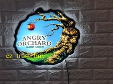 Rare New Angry Orchard Hard Cider Beer Logo Bar LED 3D Light Lamp Neon Sign 17