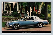 Car-1980 Buick Regal Limited 2 Door, Blue, Family Home, Vintage Postcard picture