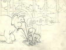 1957: Casper and Wheezy the Elephant Original Story Board-Spooking About Africa picture
