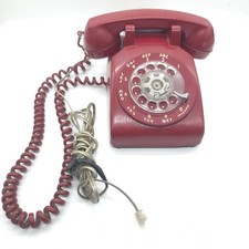 Vintage American Automatic Electric Model 500 RED Rotary Dial Telephone - 1972 picture