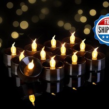 Homemory 50-Pack Black Flameless Battery Tealight Candles 200+ Hours picture