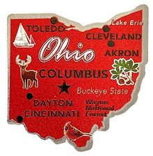 Ohio The Buckeye State Foil Fridge Magnet picture