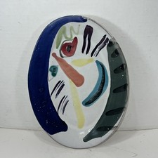 Vtg Barbara Mahl Lost Mountain Pottery Handcrafted Signed Oval Plate Abstract picture