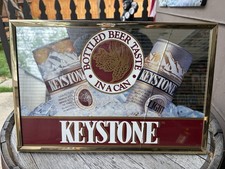 BRAND NEW IN CARDBOARD Vintage Keystone NOS Beer Mirror Sign picture