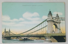 Hammersmith Bridge London England Early Divided Back Postcard c1904–06 picture