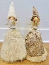 Bella Lux Angel Set Faux Fur 14” Star Feather Neutral Doll Christmas New 2026 picture