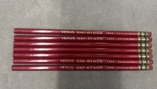 7 Venus Col-Erase 1277 Carmine Red Colored Wood Pencils NOS picture