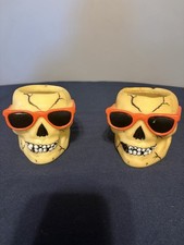 2 Vintage Bud 1992 Barton Kool Buddies Halloween Skull Drink Koozie Holder. Read picture
