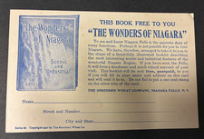 1934 Shredded Wheat Postcard  “Wonders of Niagara” Booklet Offer – Series 66 picture