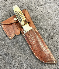 Case’s Tested XX 1935 Hatchet Knife Combo, Stag Handel & Original Leather Sheath picture