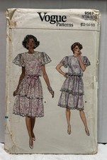 Vogue 9567 Size 12-14-16 Misses Top And Dress *PREOWNED* UNUSED  picture