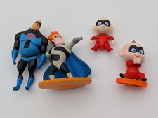 Disney The Incredibles 4X Figure Toy Lot Jack-Jack Cake Topper Mr Incredible picture