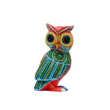 Owl Alebrije Hand Carved Wooden Mexican Folk Art Sculpture Oaxaca Painted picture