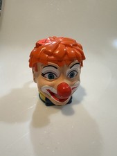 Vintage 2001 Ringling Bros Barnum Bailey Clown Head Hinged Lid Novelty Container picture