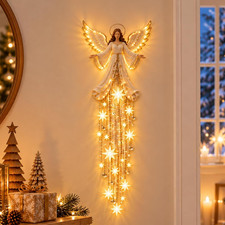 Angel Blessing Wall Light,Starglow Cascading Christmas Angel with Glowing,1 picture