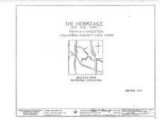 Livingston New York 1937 Hermitage Blue Store Columbia County HABS Sketch Map picture