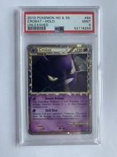 Crobat Holo 84/95 HeartGold & SoulSilver Unleashed PSA 9 picture