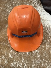 Vintage Gulf Oil Apex Orange Hard Hat Petroliana USA picture