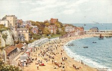 UK, KENT, Broadstairs, The Bay & Sands, Postcard Antique 1910 N picture