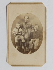 Victorian Era CDV Photograph Three Children Studio Portrait Corning NY picture