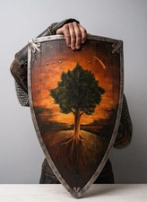 Medieval Ser Duncan The Tall Shield | Hedge Knight Tree & Star Prop 24x18 Inches picture